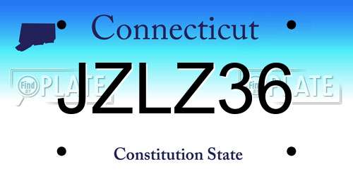JZLZ36 Connecticut License Plate