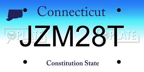 JZM28T Connecticut License Plate