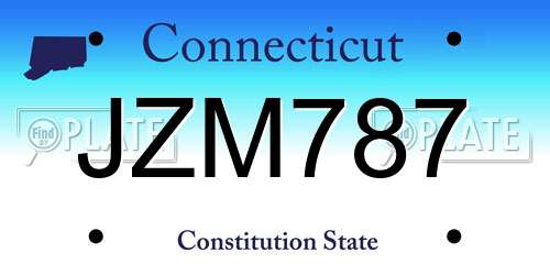 JZM787 Connecticut License Plate
