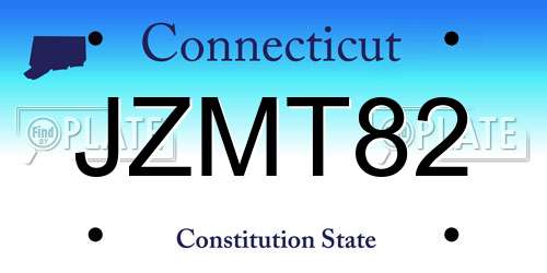 JZMT82 Connecticut License Plate
