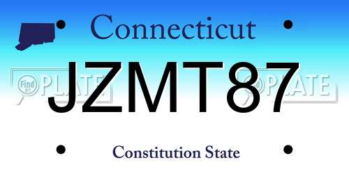 JZMT87 Connecticut License Plate