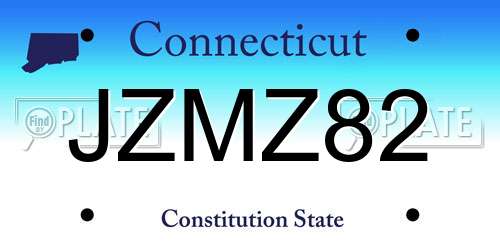 JZMZ82 Connecticut License Plate