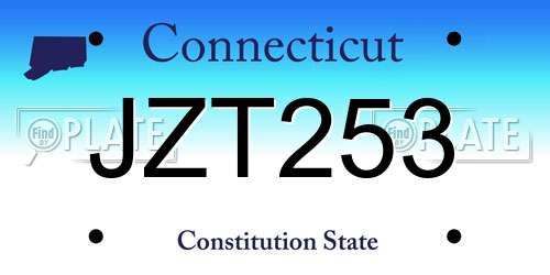 JZT253 Connecticut License Plate