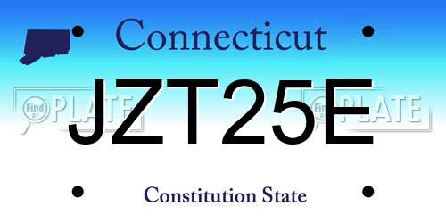 JZT25E Connecticut License Plate
