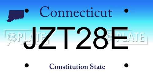 JZT28E Connecticut License Plate