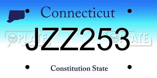 JZZ253 Connecticut License Plate
