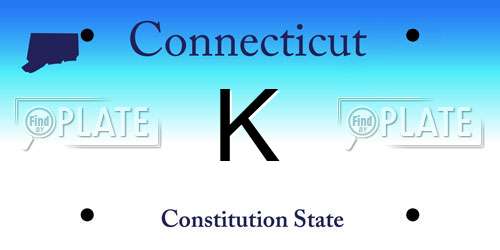 K Connecticut License Plate