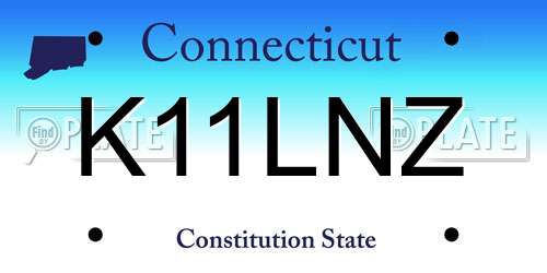 K11LNZ Connecticut License Plate