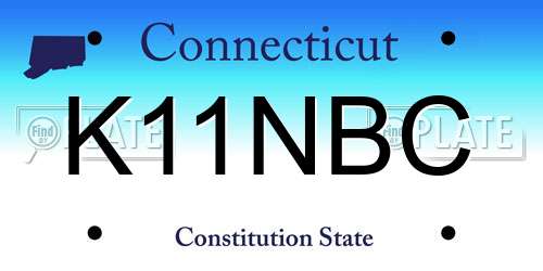 K11NBC Connecticut License Plate