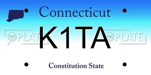 K1TA Connecticut License Plate