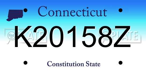 K20158Z Connecticut License Plate