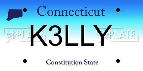 K3LLY Connecticut License Plate