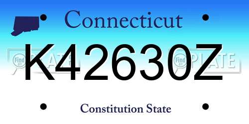 K42630Z Connecticut License Plate