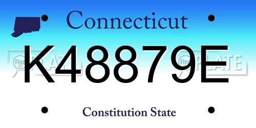 K48879E Connecticut License Plate
