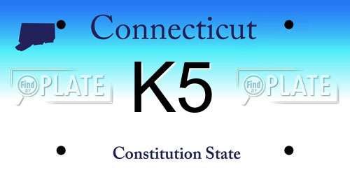 K5 Connecticut License Plate