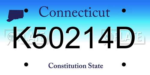 K50214D Connecticut License Plate