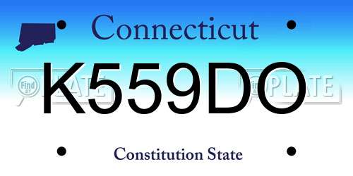 K559DO Connecticut License Plate