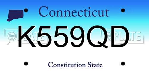 K559QD Connecticut License Plate