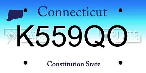 K559QO Connecticut License Plate