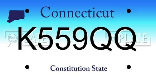 K559QQ Connecticut License Plate