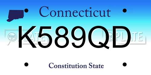 K589QD Connecticut License Plate