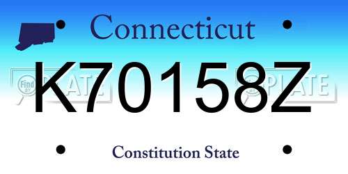 K70158Z Connecticut License Plate
