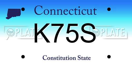 K75S Connecticut License Plate