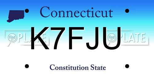 K7FJU Connecticut License Plate