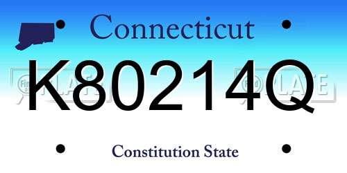 K80214Q Connecticut License Plate