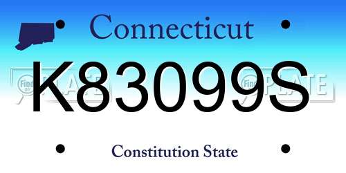 K83099S Connecticut License Plate