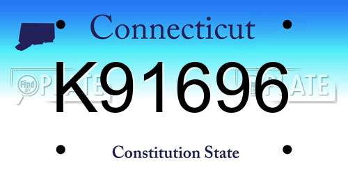K91696 Connecticut License Plate