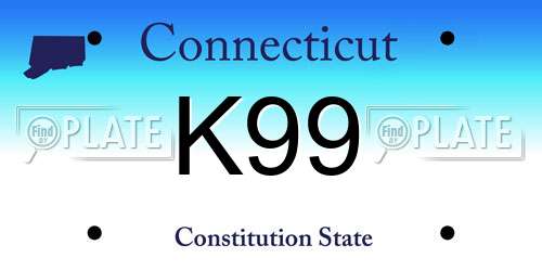K99 Connecticut License Plate