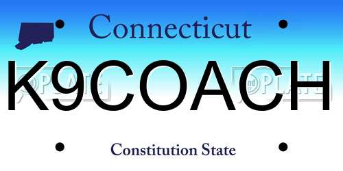 K9COACH Connecticut License Plate