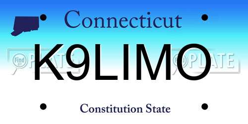 K9LIMO Connecticut License Plate