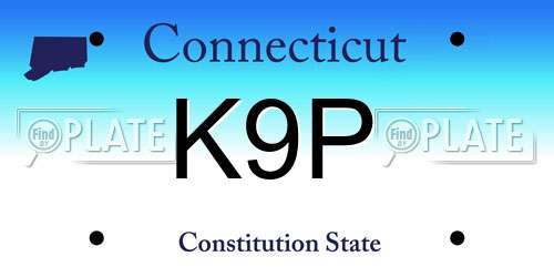 K9P Connecticut License Plate