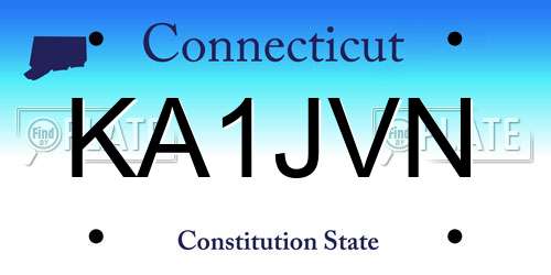 KA1JVN Connecticut License Plate