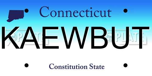 KAEWBUT Connecticut License Plate