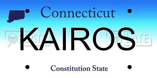 KAIROS Connecticut License Plate