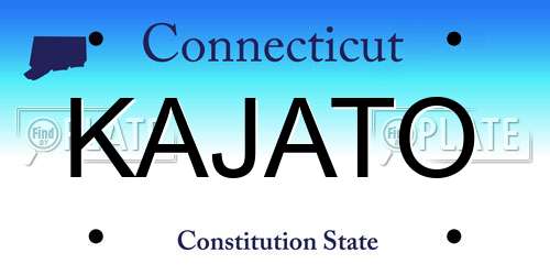 KAJATO Connecticut License Plate