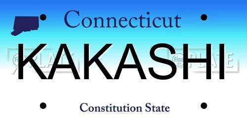 KAKASHI Connecticut License Plate