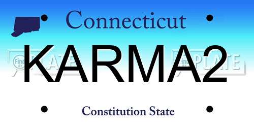KARMA2 Connecticut License Plate