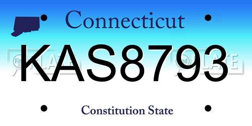 KAS8793 Connecticut License Plate