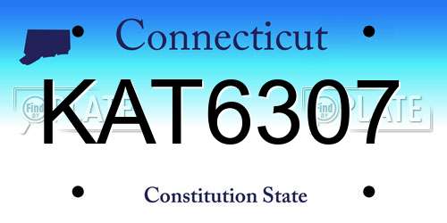 KAT6307 Connecticut License Plate