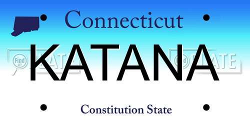 KATANA Connecticut License Plate