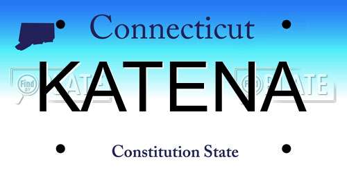 KATENA Connecticut License Plate