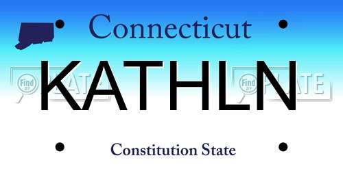 KATHLN Connecticut License Plate