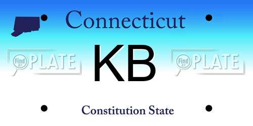 KB Connecticut License Plate