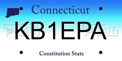 KB1EPA Connecticut License Plate