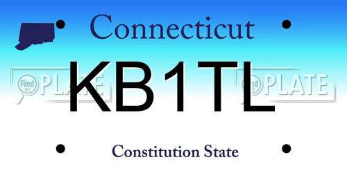 KB1TL Connecticut License Plate