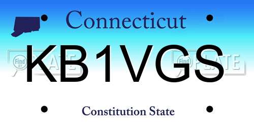KB1VGS Connecticut License Plate
